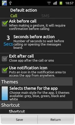 Gesture Call android App screenshot 2